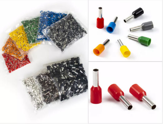 quality  Copper Brass E1018 Pre Insulated Crimping Terminal Ferrule AWG 18 Wire Connector factory