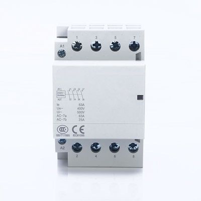 Din Rail Household AC Modular Contactor Automatical Operation 4P 63A 4NO 220V / 230V