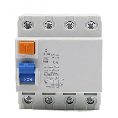 Earth Leakage Residual Current Circuit Breaker ID 2P 4P 25A 40A 63A RCCB Electronic