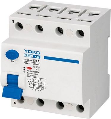 10kA 2 Pole RCBO Household Circuit Breaker PR8HE 4 Pole