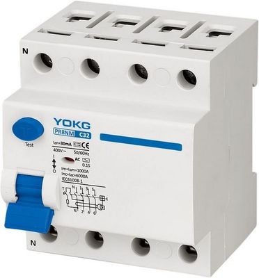 16-100A Electromagnetic Circuit Breaker RCBO 6kA 230V 400V