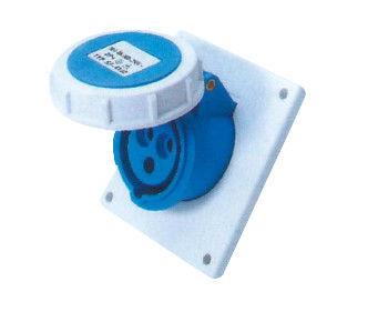 Ip67 16 Amp 3 Pin Industrial Socket Female Angled Panel Mounting